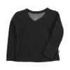 HonestBaby Clothing Infant Organic Cotton Matelasse Side-snap Side Snap Top, Black, 6-9 Months view 1