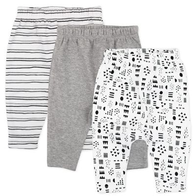 Honest Baby Baby Infant Organic Cotton Cuff-Less Harem Pants Multi-Pack, Newborn