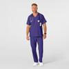 WonderWink W123 Mens Flat-Front Cargo Pant  Grape, Large Short view 3