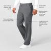 WonderWink W123 Mens Flat-Front Cargo Pant  Charcoal Heather, Small Tall view 2
