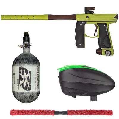 Action Village Empire Mini GS TP Contender Paintball Gun Package Kit w/ 68/4500 Tank (Dust Green/Dust Brown, LTR Color: Black/Lime)
