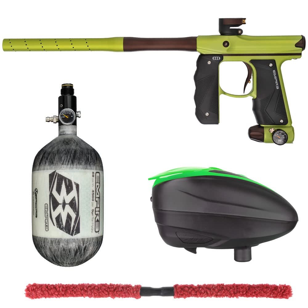 Action Village Empire Mini GS TP Contender Paintball Gun Package Kit w/ 68/4500 Tank (Dust Green/Dust Brown, LTR Color: Black/Lime)