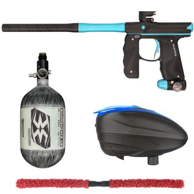 Action Village Empire Mini GS TP Contender Paintball Gun Package Kit w/ 68/4500 Tank (Dust Black/Dust Aqua, LTR Color: Black/Blue)