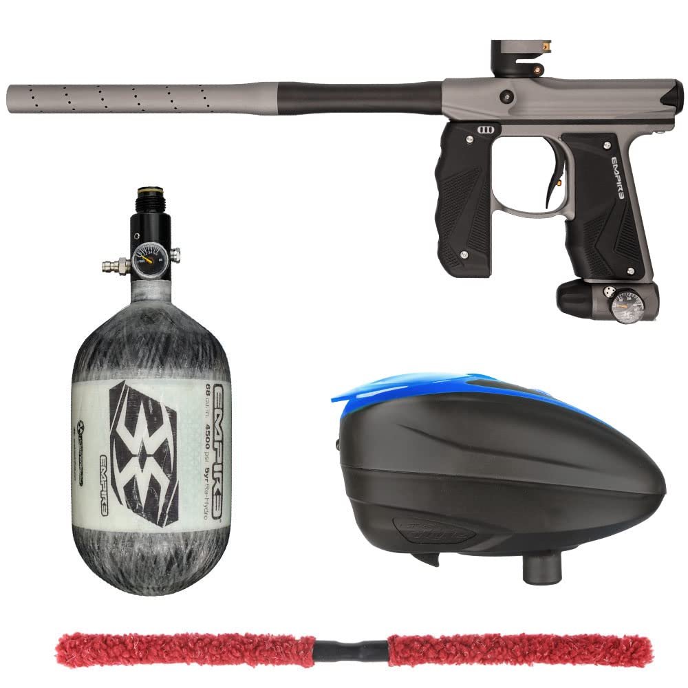 Action Village Empire Mini GS TP Contender Paintball Gun Package Kit w/ 68/4500 Tank (Dust Dark Grey/Dust Black, LTR Color: Black/Blue)