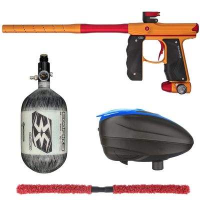 Action Village Empire Mini GS TP Contender Paintball Gun Package Kit w/ 68/4500 Tank (Dust Orange/Dust Red, LTR Color: Black/Blue)
