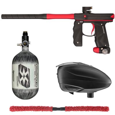 Action Village Empire Mini GS TP Contender Paintball Gun Package Kit w/ 68/4500 Tank (Dust Black/Dust Red, LTR Color: Black/Black)