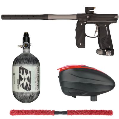 Action Village Empire Mini GS TP Contender Paintball Gun Package Kit w/ 68/4500 Tank (Dust Black/Dust Grey, LTR Color: Black/Red)