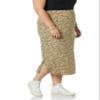 Amazon Essentials Women's Pull-On Knit Midi Skirt (Available in Plus Size), Camel Animal Print, 4X view 4
