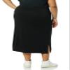 Amazon Essentials Women's Pull-On Knit Midi Skirt (Available in Plus Size), Black, 1X view 2
