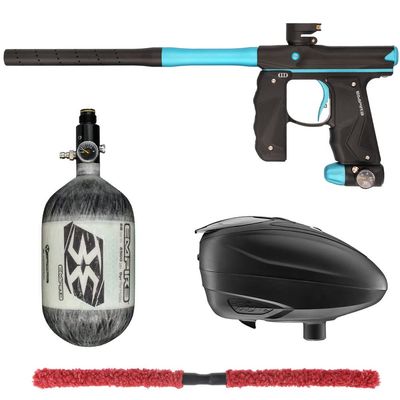 Action Village Empire Mini GS TP Contender Paintball Gun Package Kit w/ 68/4500 Tank (Dust Black/Dust Aqua, LTR Color: Black/Black)
