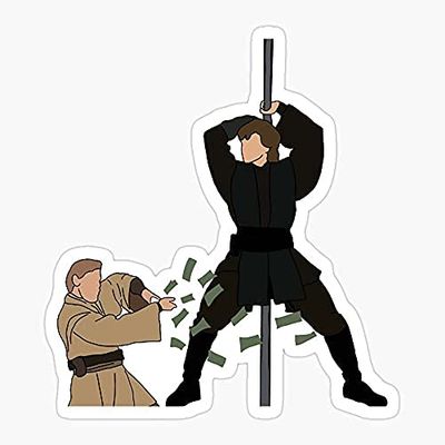 Christensen Ewan Hayden Stripper Funny McGregor OBI Star Meme Anakin Sticker Decal Vinyl - Peel and Stick to Any Smooth Surface