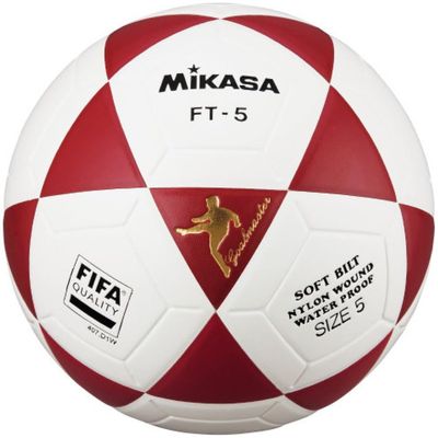 Mikasa FT-5 FIFA Ball, Adult Unisex, White/Red (Multicolor)