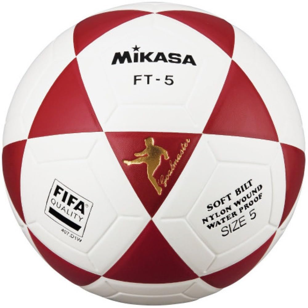 Mikasa FT-5 FIFA Ball, Adult Unisex, White/Red (Multicolor)