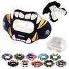 COOLLO SPORTS Lip Guard Mouthguard MAXX/Might Football and High Impact Sports Lip Protector for Adults & Youth (Strap Included) (Golden White Fangs -(Two Layers), with Case (Adult 8+)) view 1