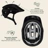 Retrospec Rowan Mountain Bike Helmet for Adults - Dirt Cycling Bicycle Helmets for Men & Women  Adjustable Size, Lightweight & Breathable - Matte Black view 3