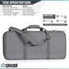 Savior Equipment American Classic Tactical Double Short Gun Case Pistol Bag, Spacious Front Pockets, Padded Shoulder Strap Included, 32 Inch SW Gray view 2