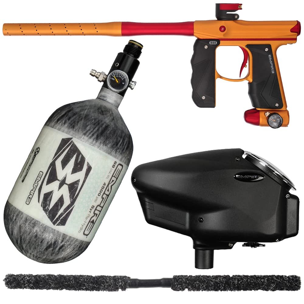 Action Village Empire Mini GS TP Competition Paintball Gun Package Kit (Dust Orange/Dust Red, Tank Size: 68/4500)
