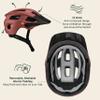 Retrospec Rowan Mountain Bike Helmet with Adjustable ErgoKnob Fit System - 14 Ventilation Ports, Removable Visor & EPS Foam Interior - Lightweight MTB Protection view 3