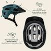 Retrospec Rowan Mountain Bike Helmet with Adjustable ErgoKnob Fit System - 14 Ventilation Ports, Removable Visor & EPS Foam Interior - Lightweight MTB Protection view 3
