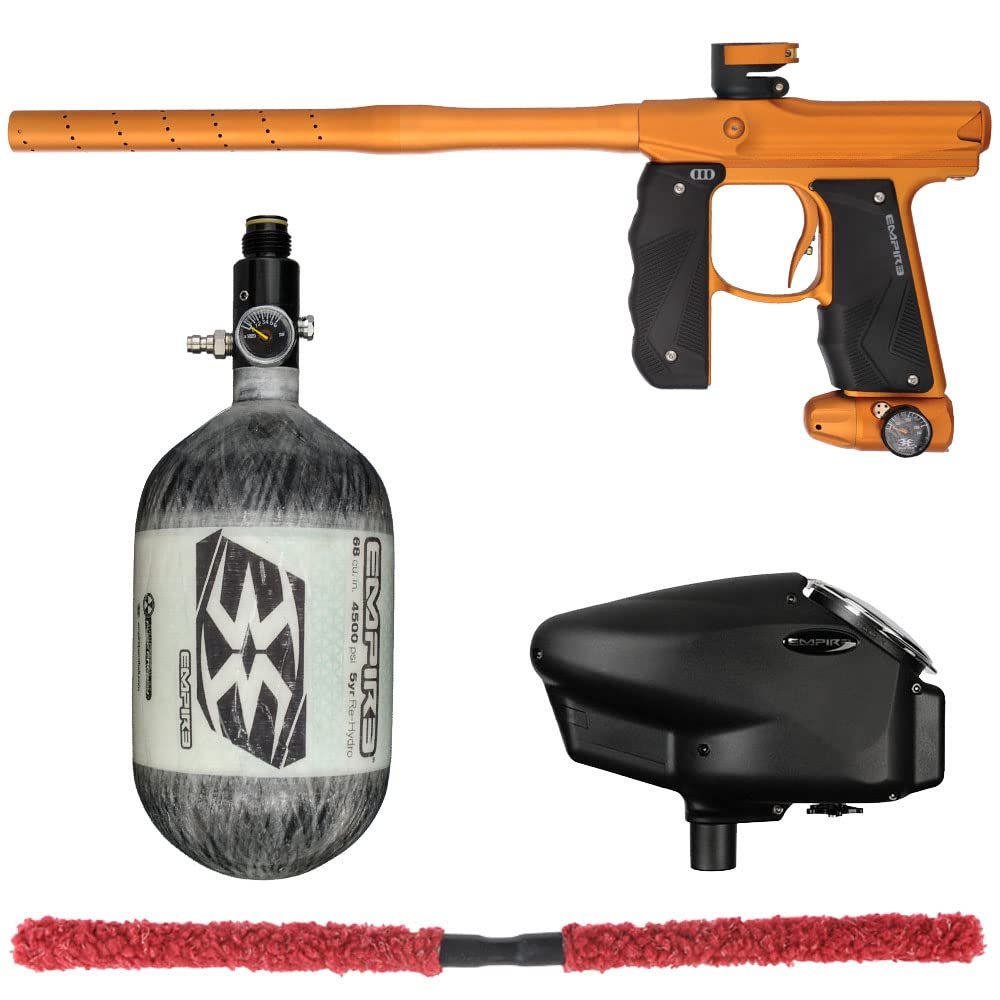 Action Village Empire Mini GS TP Competition Paintball Gun Package Kit (Dust Orange/Dust Orange, Tank Size: 68/4500)