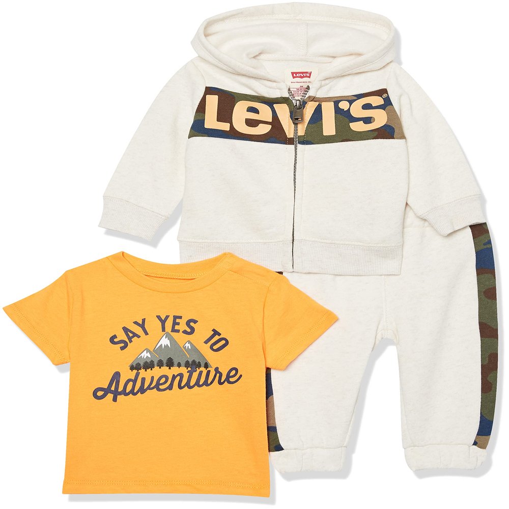 Graphic T-Shirt, Sweatshirt and Joggers 3-Piece Outfit Set