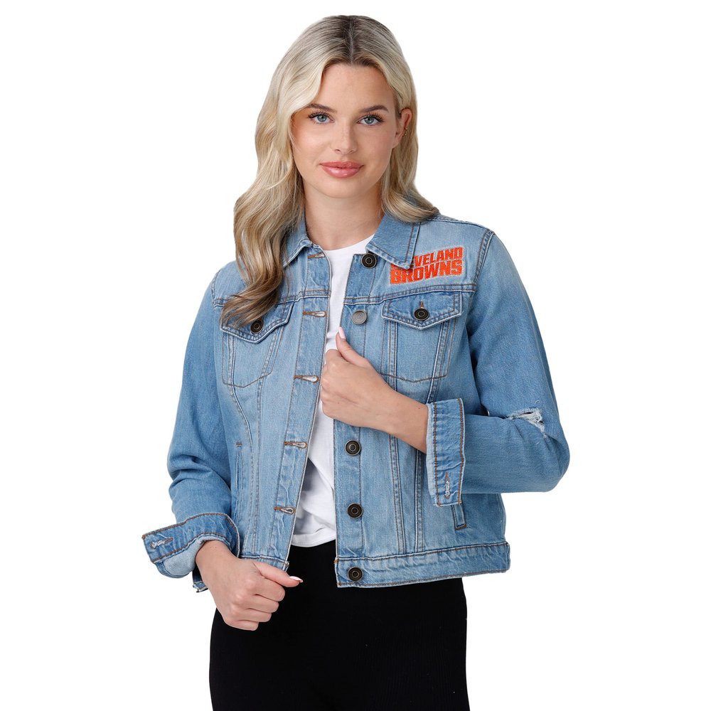 Cleveland Browns Womens Denim Days Jacket - XL