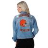 Cleveland Browns Womens Denim Days Jacket - XL view 2