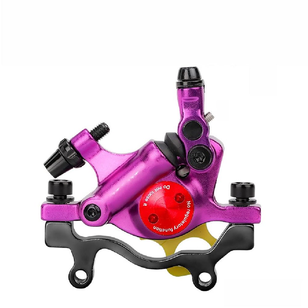 LYYCX Mountain Bike Disc Brake Caliper, Mechanical Aluminum Alloy Brake Caliper,Hydraulic Disc Brake Caliper Front and Rear Assembly Line Pull,Suitable for Electric Road Folding (Color : Purple, Siz