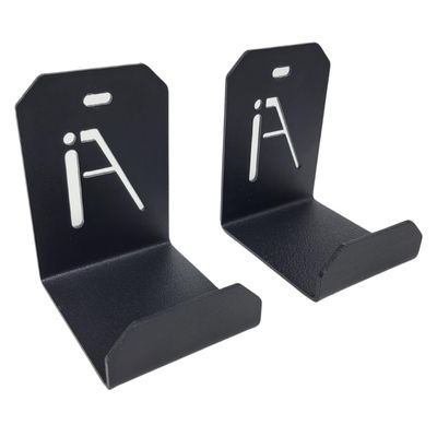 IRON AMERICAN Multi-Use Weight Bench Brackets - Heavy-Duty Gym Storage Wall Mounted Rack - Hang Benches, Rowing Machines, Hex Bars, Barbells 100lb Capacity - Hardware Included Made in USA