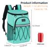 Backpack Cooler Backpack 26 Cans Insulated Leak Proof for Women Men Beach Camping Picnic Fishing Hiking Lunch Box Soft Backpack Waterproof Cooler Bag,Teal view 2