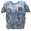 Camisa Seleccion de El Salvador, el Pas que te vo nacer, Diseo con graficos monumentos importantes de Tu Pais (Blanco Grafico, Small) view 1