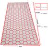 94.5"X 35.4"Hexagonal Stripes EVA Self-Adhesive Boat Decking Sheet Marine Yacht RV Swimming Pool Boat Flooring Sheet Thick Non-Skid mat (Light Gray and red) view 2