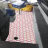 94.5"X 35.4"Hexagonal Stripes EVA Self-Adhesive Boat Decking Sheet Marine Yacht RV Swimming Pool Boat Flooring Sheet Thick Non-Skid mat (Light Gray and red) view 3
