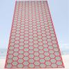 94.5"X 35.4"Hexagonal Stripes EVA Self-Adhesive Boat Decking Sheet Marine Yacht RV Swimming Pool Boat Flooring Sheet Thick Non-Skid mat (Light Gray and red) view 4