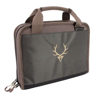 Evolution Outdoor Marksman Series Double Pistol Case  13 in., 1680D, Green, Gun Case with Fleece Lining, Hunting Gun Bag