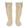 Hularka Baby Girls Knee High Mesh Socks Breathable Bowknot Dress Cotton Socks For Infants Toddlers Yellow 18-24 Months view 1