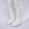 Hularka Baby Girls Knee High Mesh Socks Breathable Bowknot Dress Cotton Socks For Infants Toddlers Ivory 18-24 Months view 4