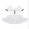 Loloda Toddler Baby Girls Snowman Costume Christmas Dance Figure Ice Skating Baton Twirling Tutu Dress White 10 Years view 3