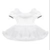 Loloda Toddler Baby Girls Snowman Costume Christmas Dance Figure Ice Skating Baton Twirling Tutu Dress White 10 Years view 4