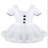 Loloda Toddler Baby Girls Snowman Costume Christmas Dance Figure Ice Skating Baton Twirling Tutu Dress White 4 Years view 1