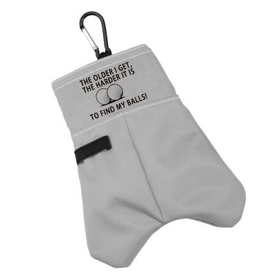 BLUPARK Funny Golf Ball Storage Bag for Grandpa Dad The Older I Get The Harder It is to Find My Balls Golf Ball Pouch (Harder Find My Balls)