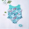 Manyakai Gymnastics Leotard for Girls Sleeveless Ballet Dancewear Athletic Dance Outfit Practice Clothes Palm Leaves Green 4 Years view 3