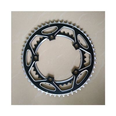 MYEEI Road Bicycle Sprocket 130 BCD 53 39T Double Chainwheel 3/32" Folding Bike Chain Ring 5-9 Speeds MTB Parts (Color : Dual Disc)