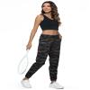 Haowind Joggers for Women with Pockets Elastic Waist Workout Sport Gym Pants Comfy Lounge Yoga Running Pants(Green Camo S) view 2