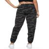 Haowind Joggers for Women with Pockets Elastic Waist Workout Sport Gym Pants Comfy Lounge Yoga Running Pants(Green Camo S) view 4