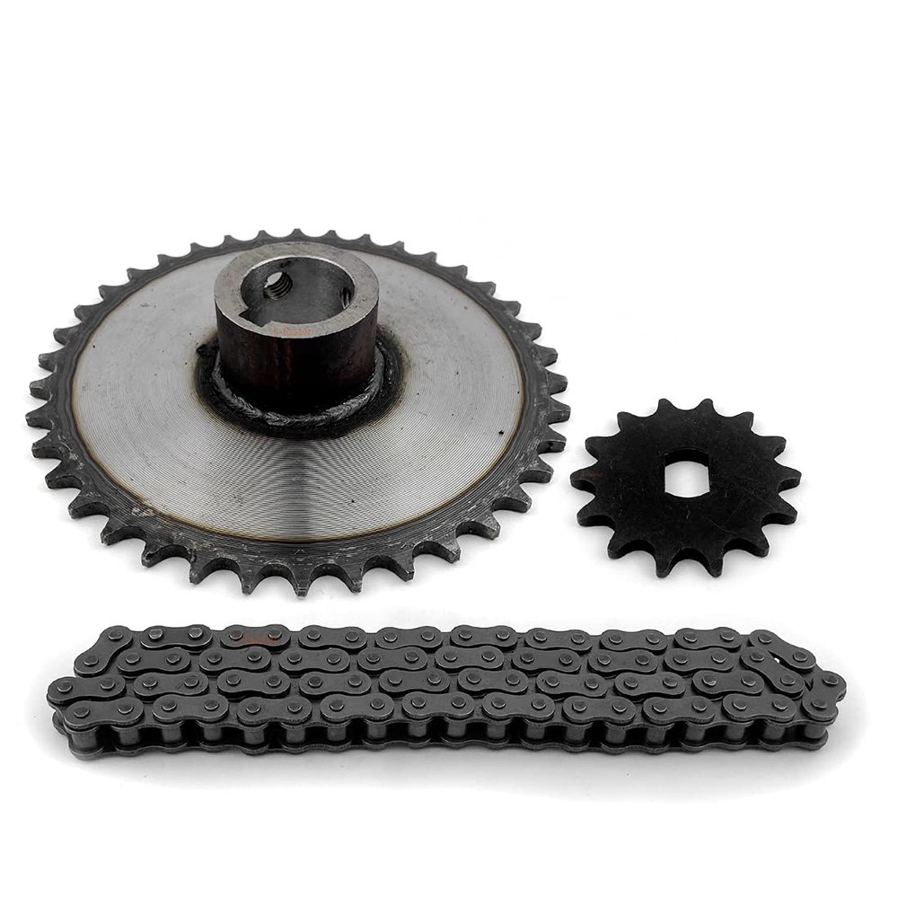 38 Teeth Fixed Chainwheel with 14 Teeth Motor Sprocket and 70 Links #420 Bicycle Chain for 3-Wheel Bike Axle 31mm