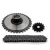 38 Teeth Fixed Chainwheel with 14 Teeth Motor Sprocket and 70 Links #420 Bicycle Chain for 3-Wheel Bike Axle 31mm view 1