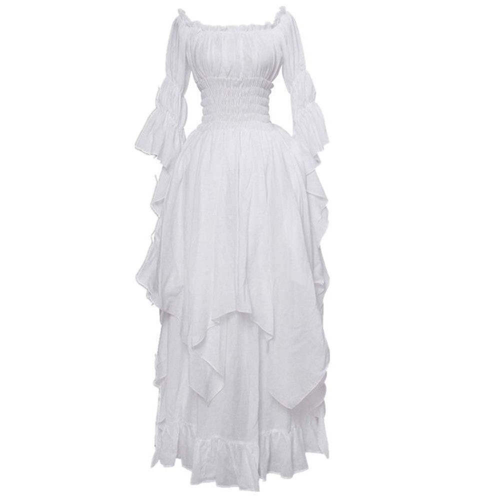 Women Gothic Cosplay Dress Vintage Renaissance Medieval Irish Costume Retro Victorian Fairy Gown Dress for Halloween