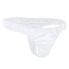 Manyakai Men's Soft Lingerie Thongs Bulge Pouch Panties Low Rise Bikini Bottoms Nightclub Underwear White Large view 2