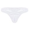 Manyakai Men's Soft Lingerie Thongs Bulge Pouch Panties Low Rise Bikini Bottoms Nightclub Underwear White Large view 3